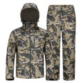 UIIHUNT Hunting Clothes for Men with Fleece Lining: Camo Hunting Suit Safety Strap Compatible Water Resistant Silent Hunting Jacket and Pants Hunting Gear for Warm Hunting