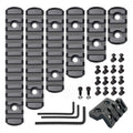 CG GEARS Picatinny Rail 35791113-Slot for Mlok Polymer Rails Section Plus Offset Optic Mount with T-Nuts Screws & Allen Wrench ((3-5-7-9-11-13) Rails+ 3-Slot Light Mount)