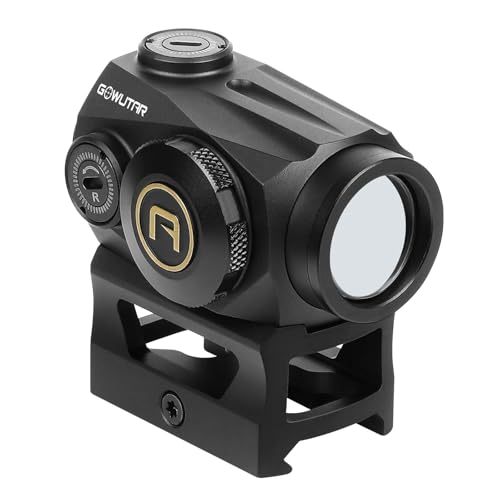 GOWUTAR HHC-B22 Shake Awake Green Dot Sight 3 MOA Reflex Sight Red Dot Optics with Absolute Co-Witnes Riser for Picatinny Rails