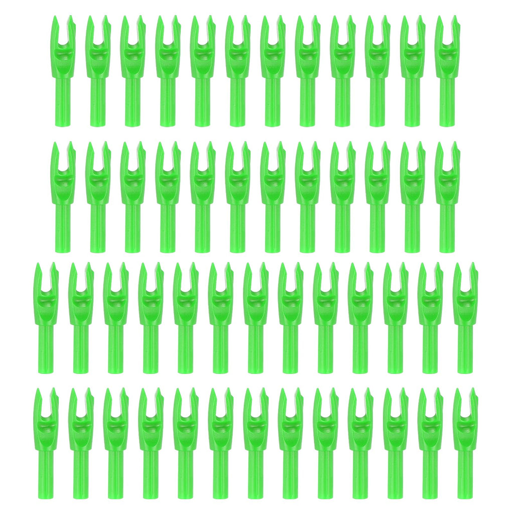 PATIKIL Archery Arrows Nocks 4.2mm 0.165" 50 Pack Insert Arrow Nock Replacement for Hunting Arrows Compound Bow Recurve Bow Green