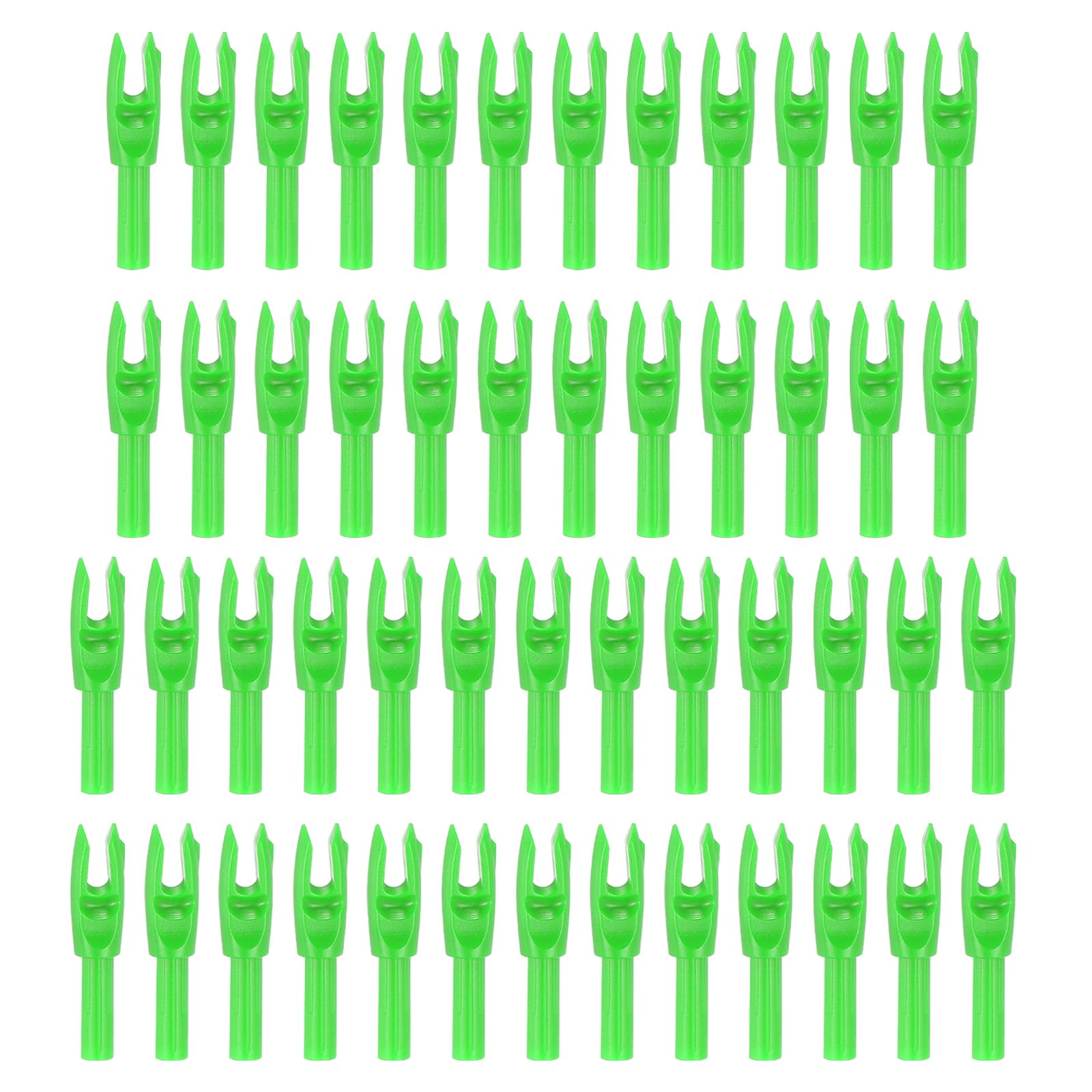 PATIKIL Archery Arrows Nocks 4.2mm 0.165" 50 Pack Insert Arrow Nock Replacement for Hunting Arrows Compound Bow Recurve Bow Green
