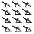 Bgary Broadheads 100 Grain Fixed Blades Archery Broadheads for Crossbow Recurve Bow and Compound Bow 12 Pcs Black